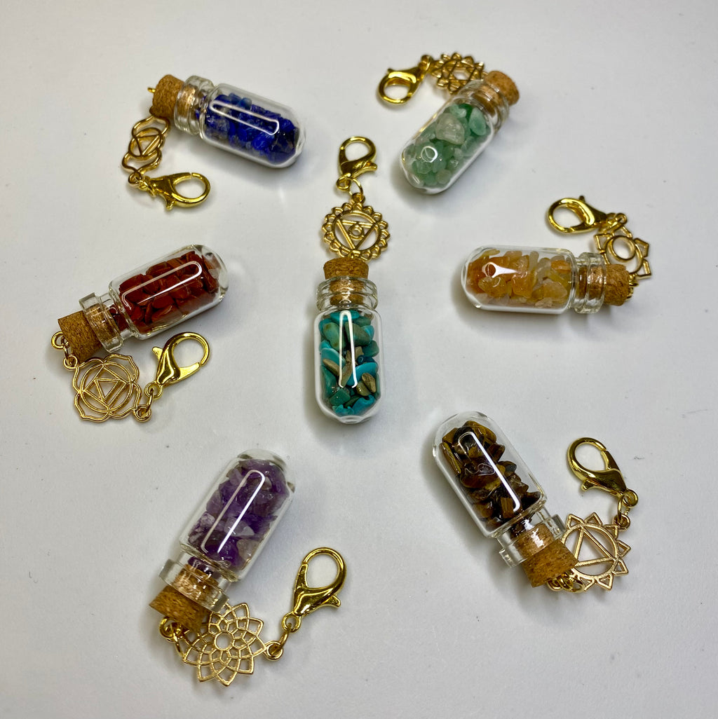 Natural Crystal Chip Charms