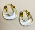 Chunky Clear Resin Hoop Earrings