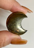 Carved Pyrite Moon