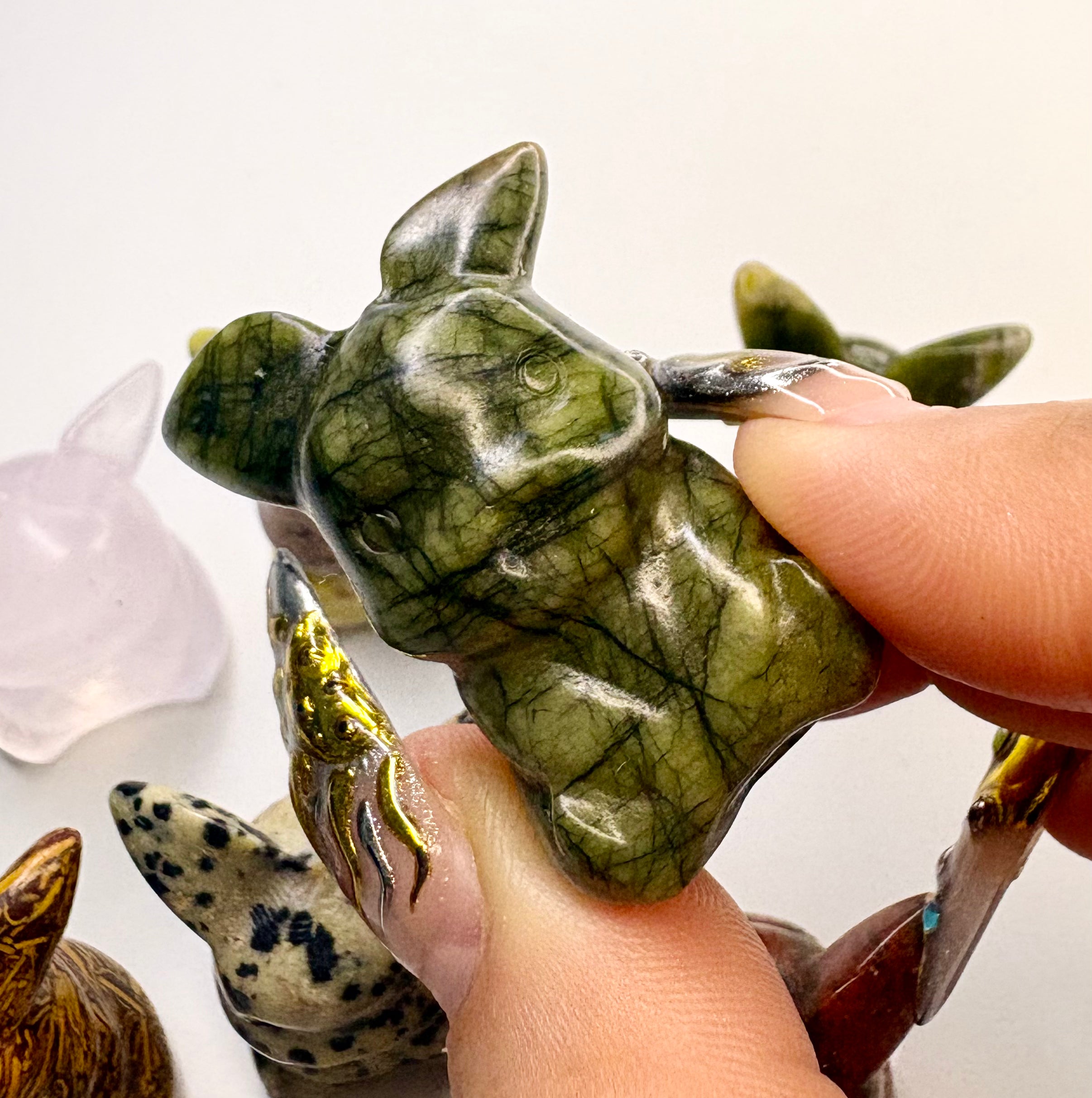 Pikachu Carved Crystals