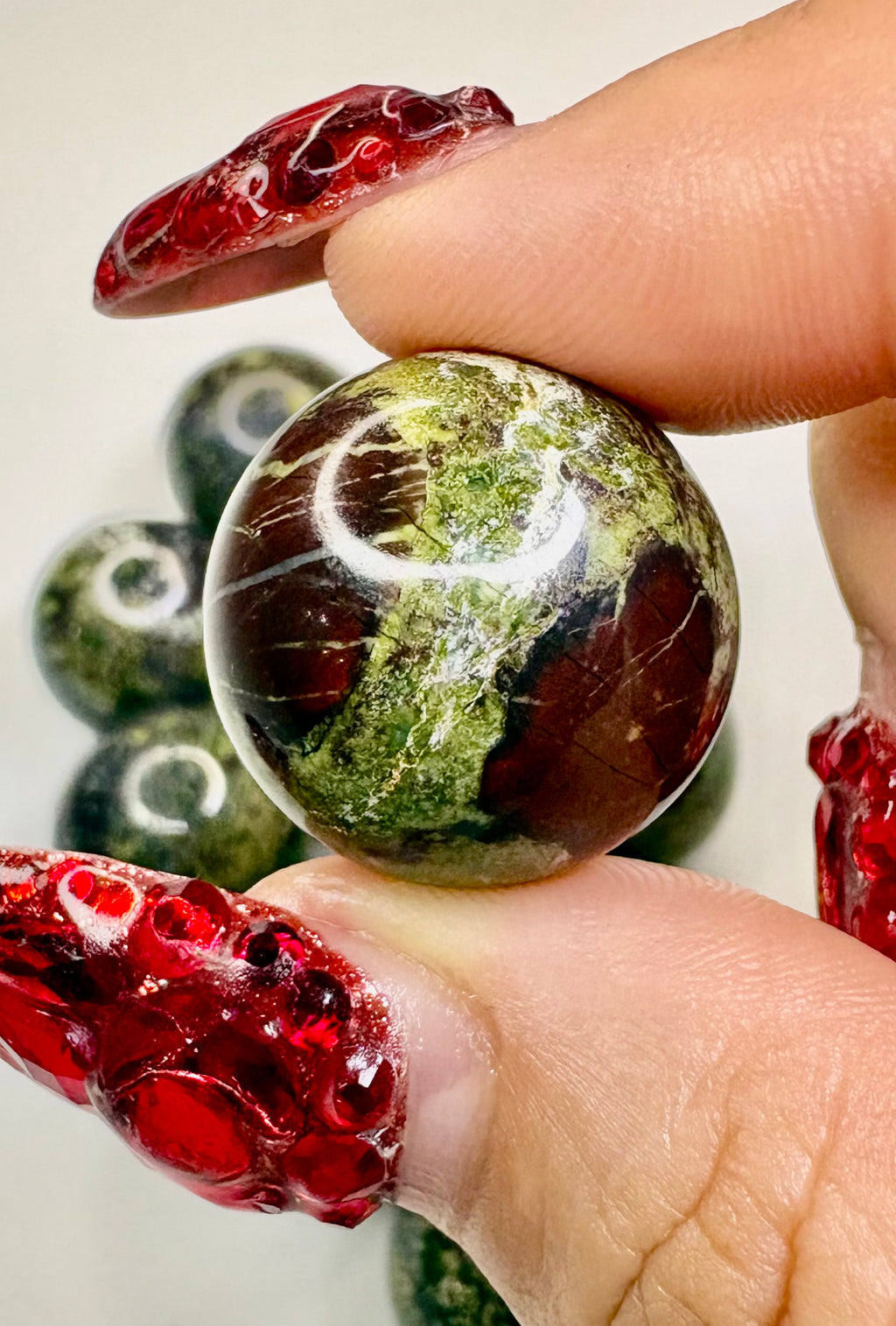 Dragon Bloodstone Spheres