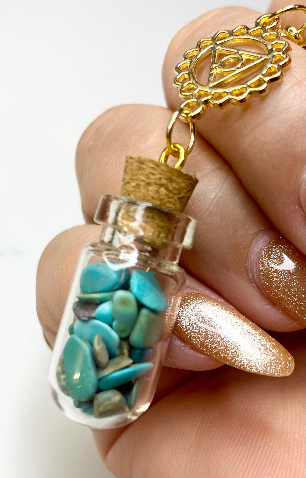 Natural Crystal Chip Charms
