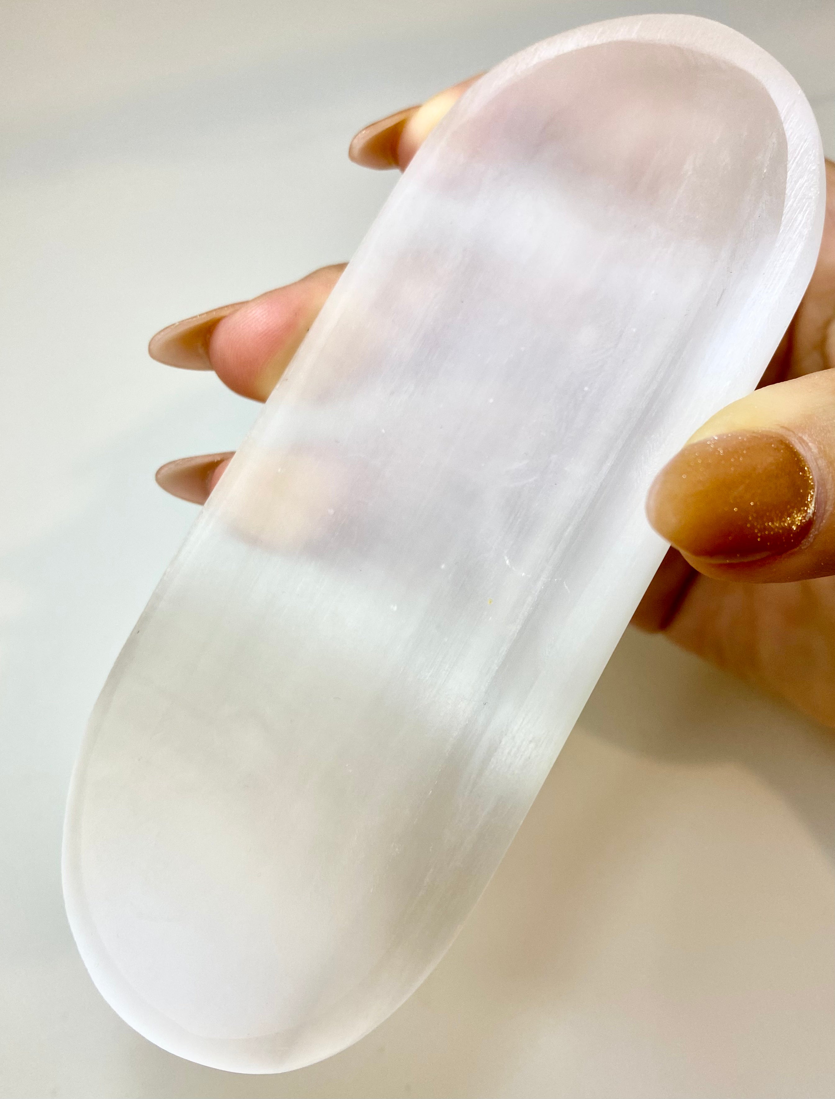 Carved Selenite Tray