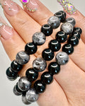 Obsidian and Moonstone Bracelet