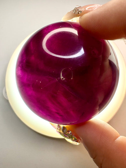 A Grade Deep Purple Fluorite Sphere