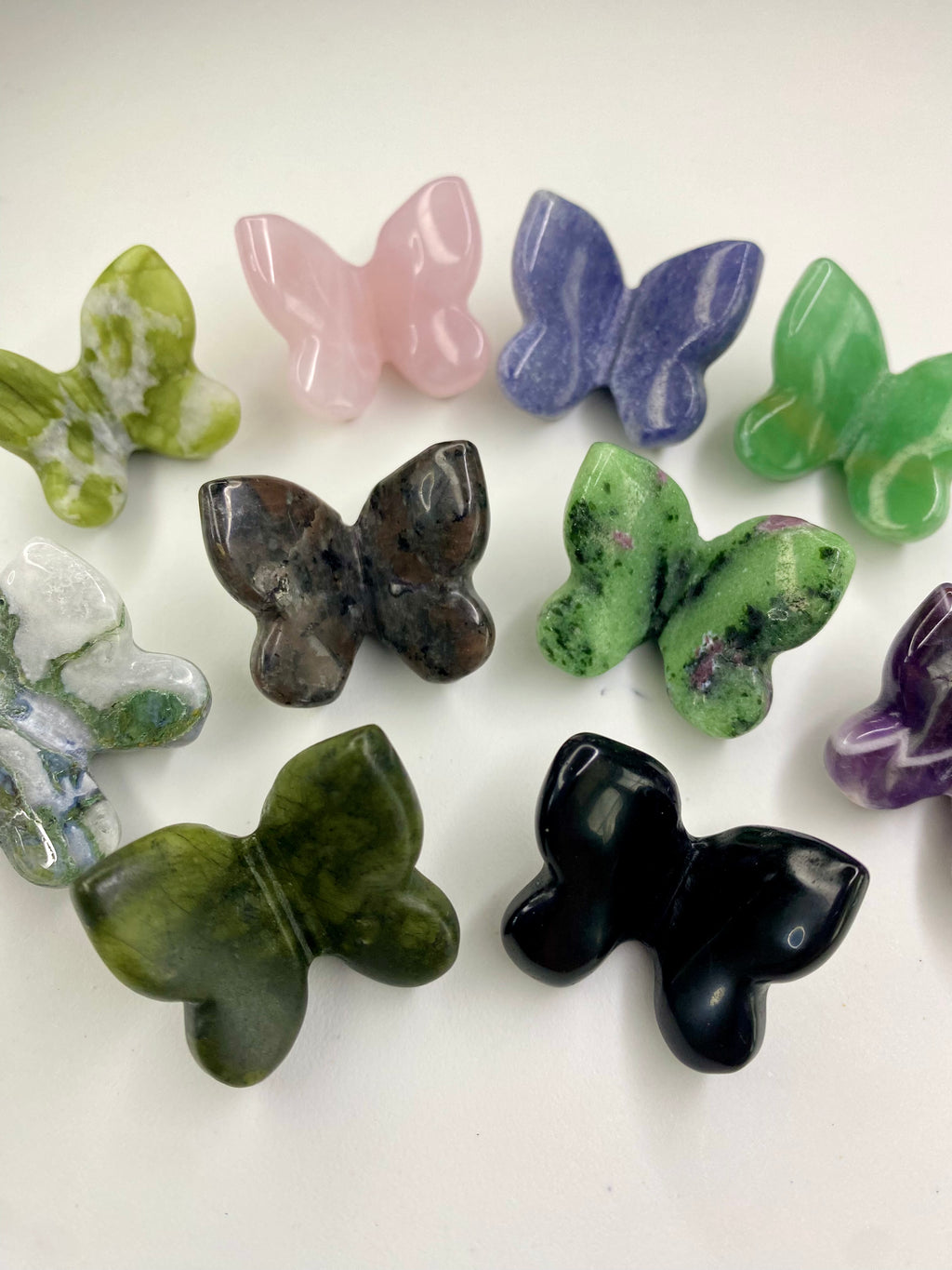 Carved Natural Crystal Butterflies