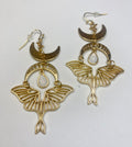 Celestial Moth Opalite Dangle Earrings
