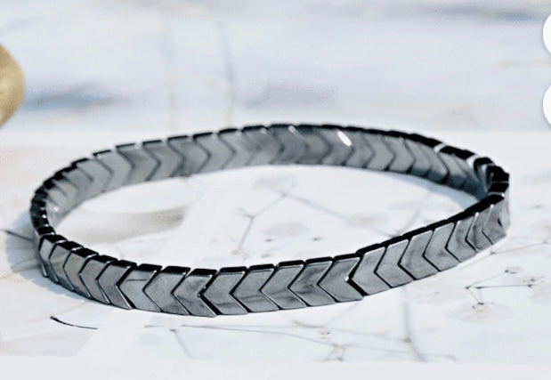 Hematite Arrow Design Bracelet