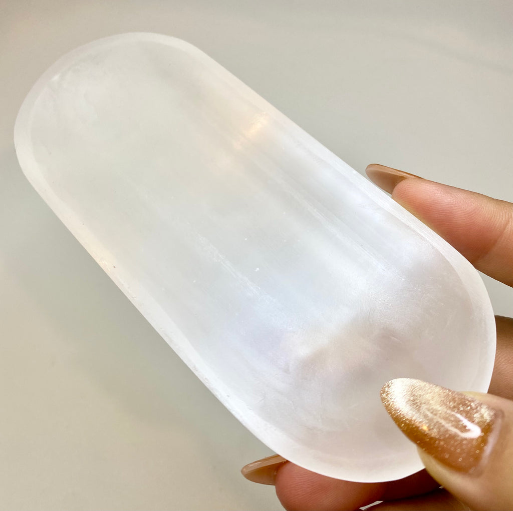 Carved Selenite Tray