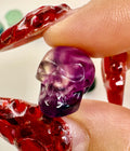 Mini Carved Rainbow Fluorite Skulls