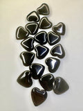 Obsidian Polished Hearts