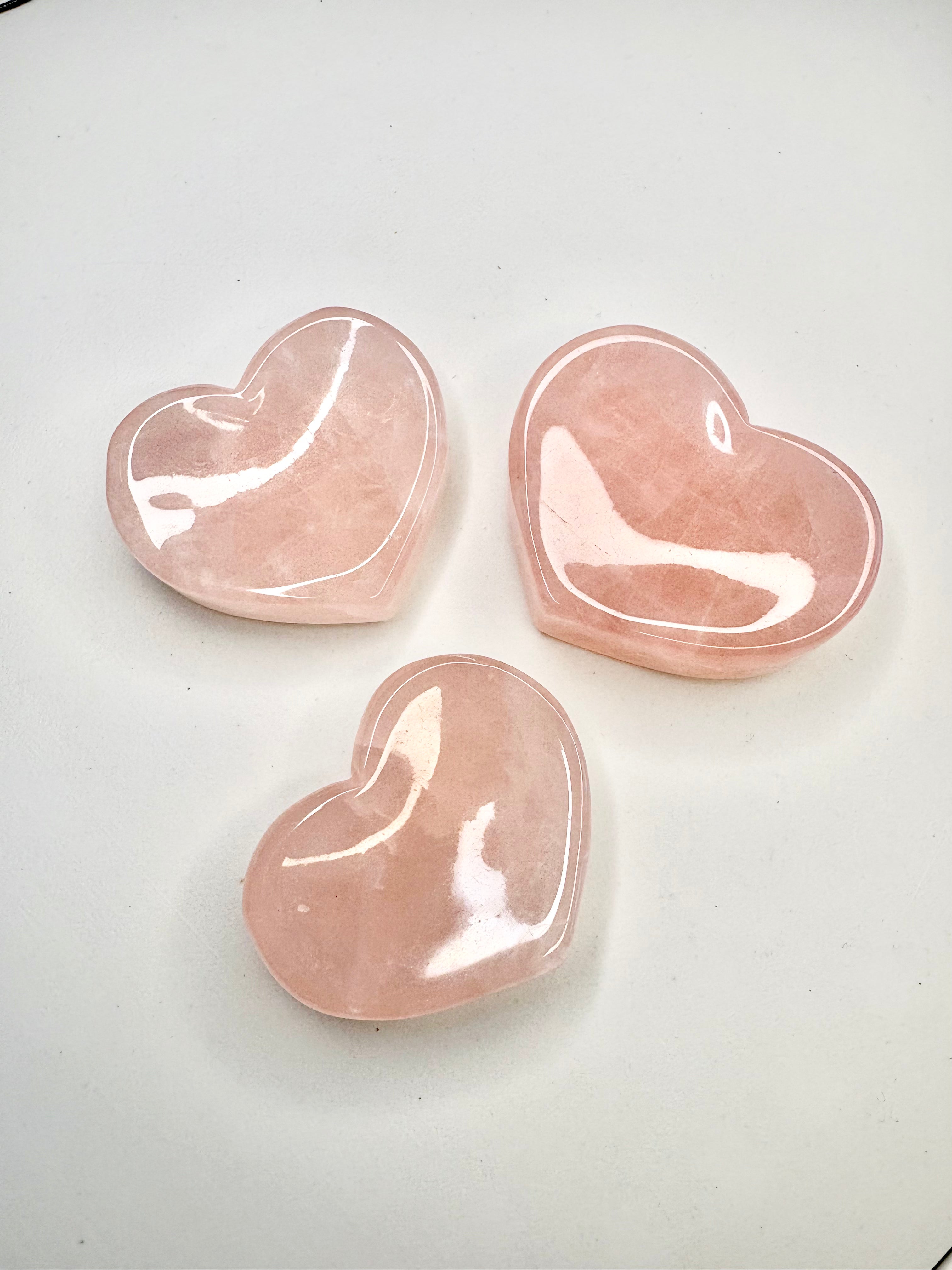 Carved Rose Quartz Heart
