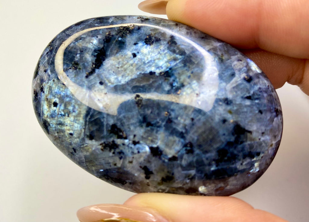 Larvikite Palm Stone