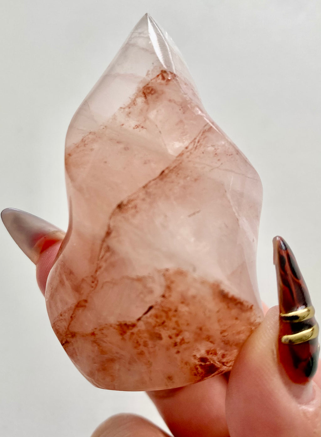Carved Fire Quartz Flame