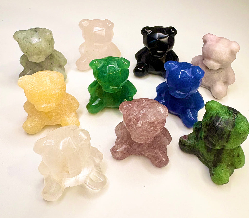 Carved Crystal Bears