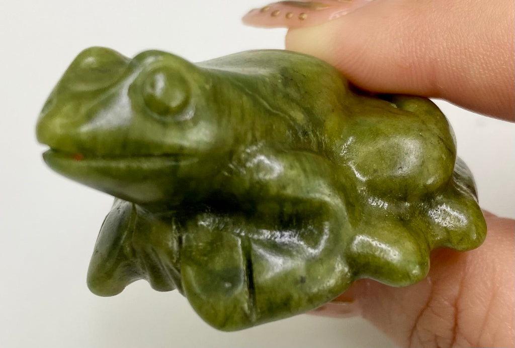 Carved Lucky Jade Frog