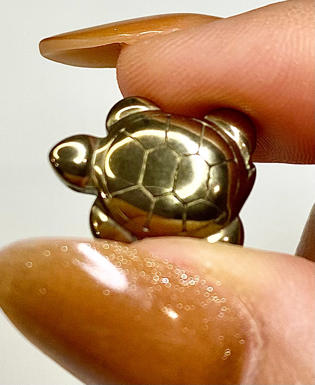 Mini Carved Pyrite Turtle