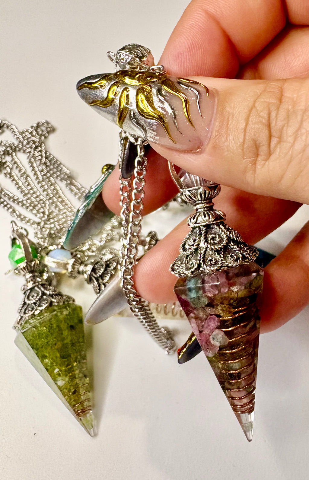 Orgonite Crystal Pendulum