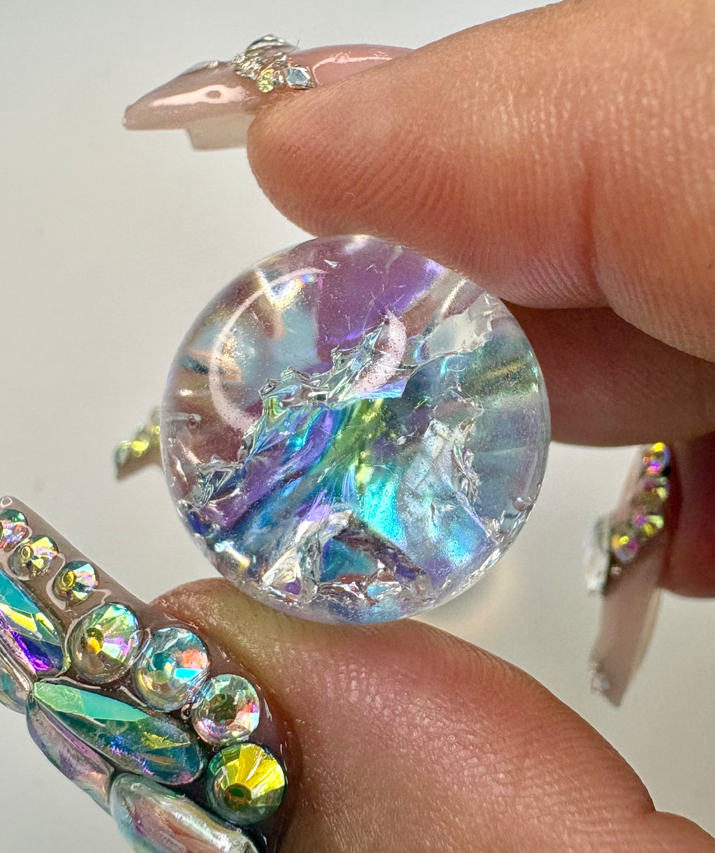 Fire and Ice Aura Quartz Sphere