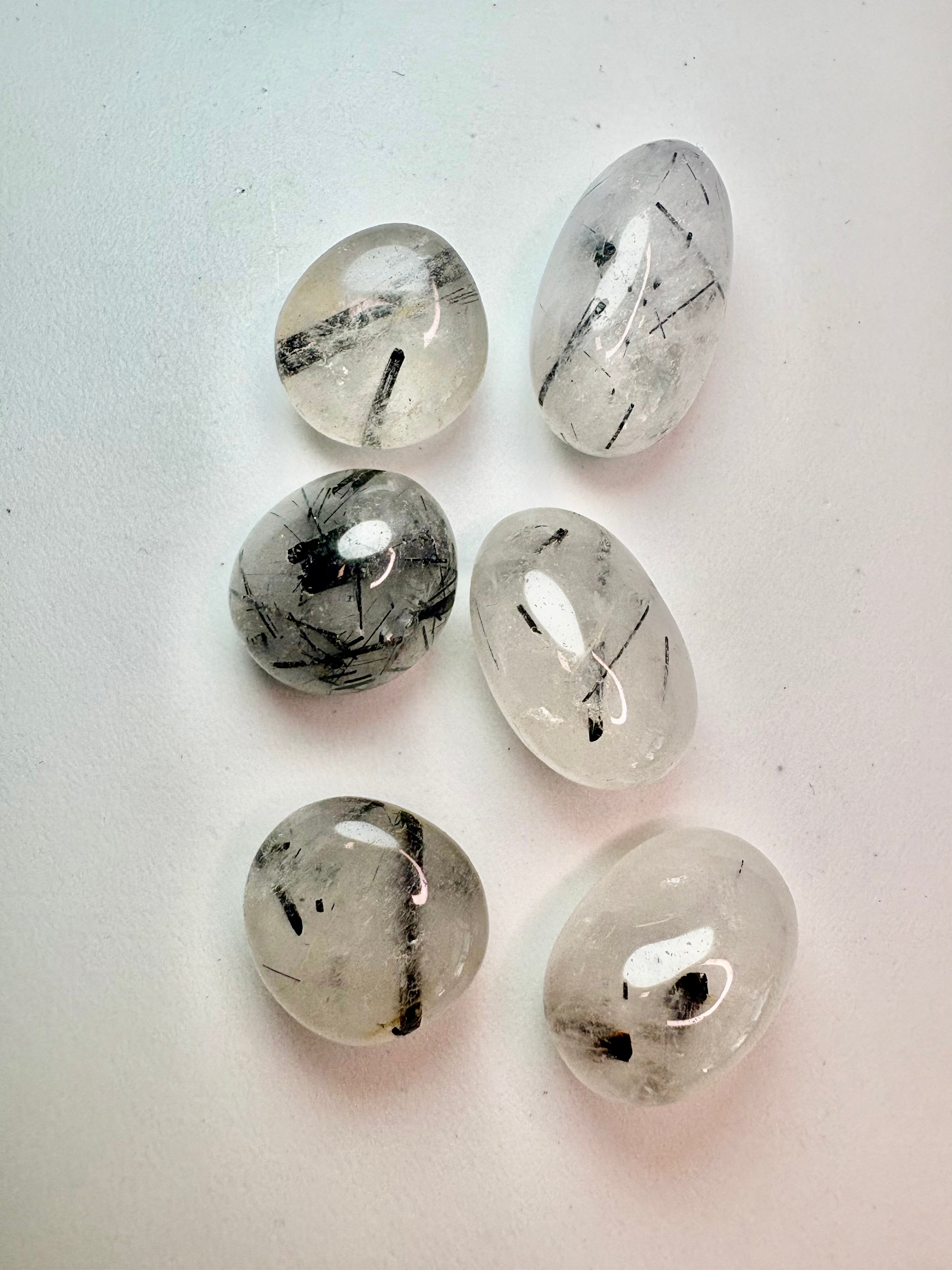 Tourmalinated Quartz Tumbles