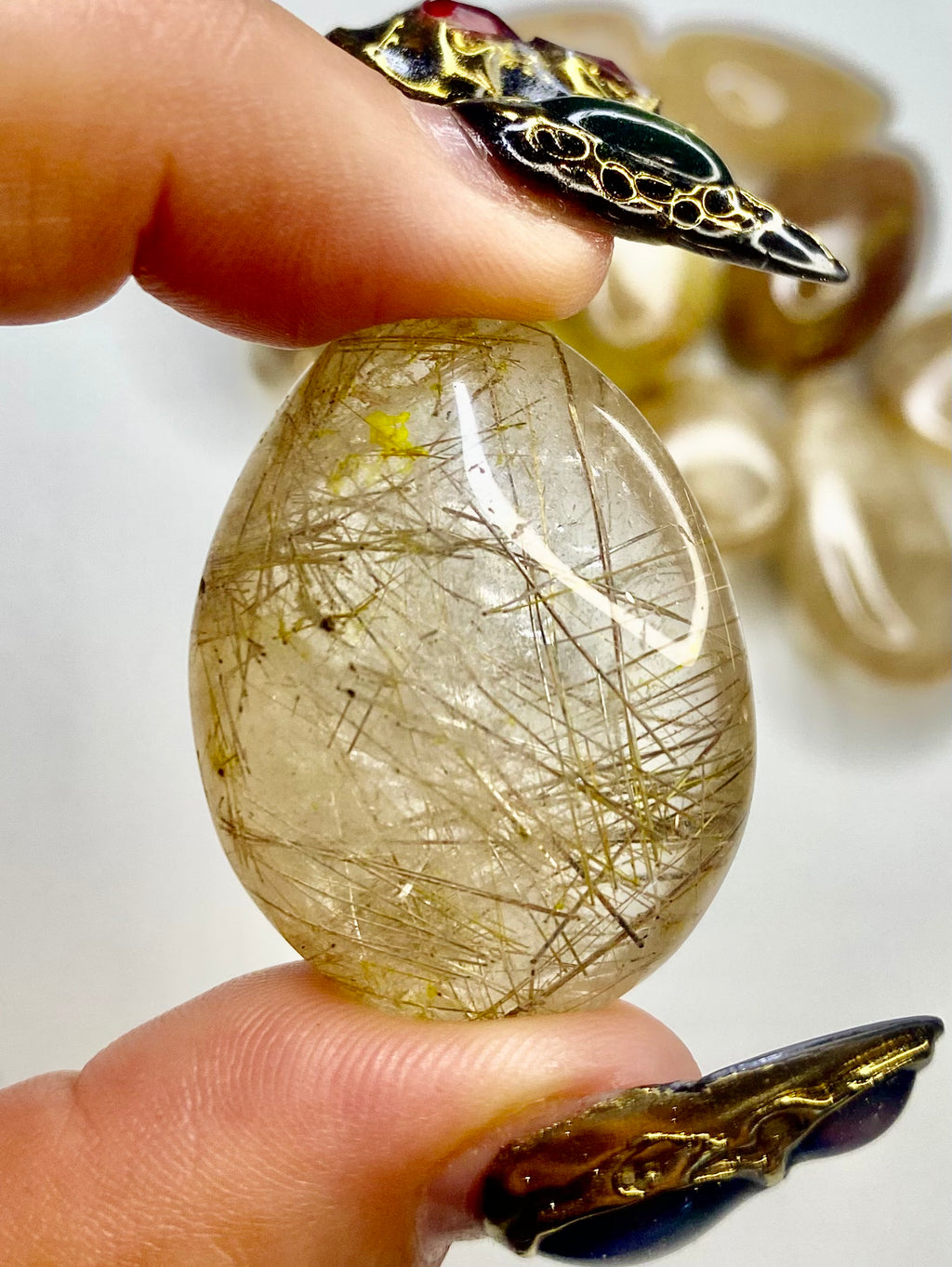 Golden Rutile Quartz Tumble