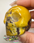 Mookaite Carved Skull (Yellow)