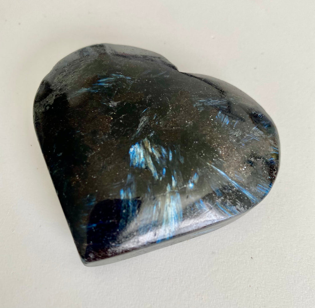 Carved Labradorite Heart
