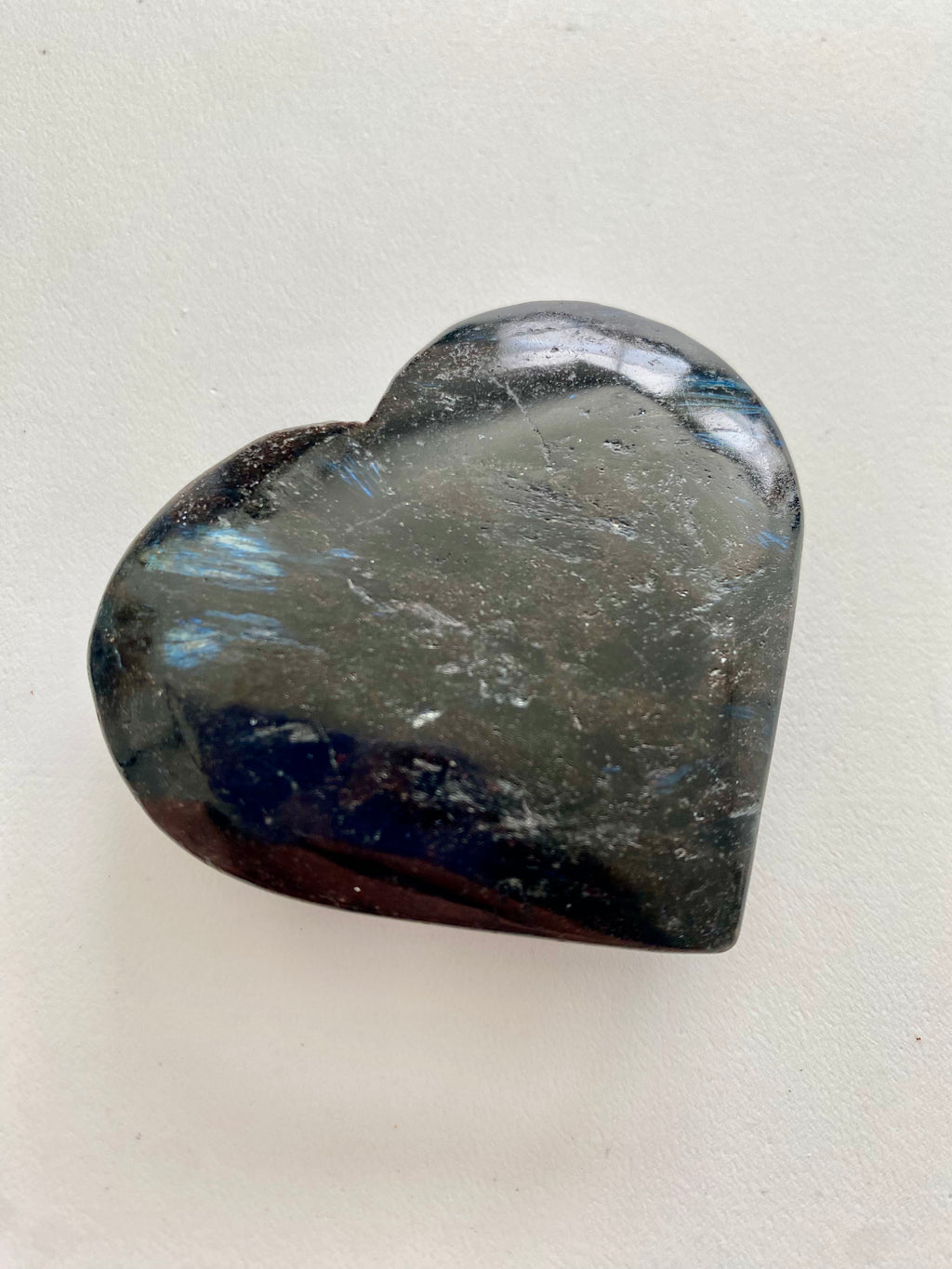 Carved Labradorite Heart