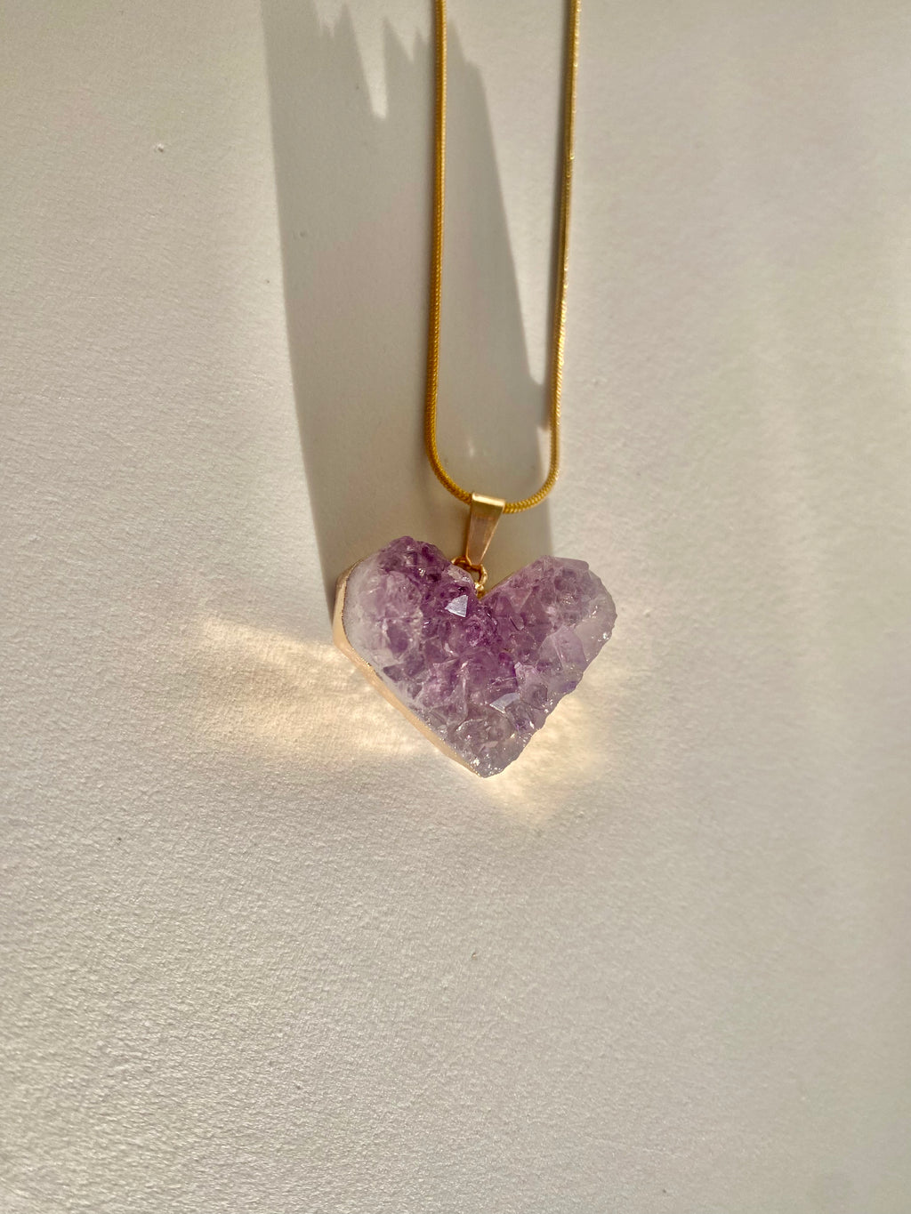 Natural Amethyst Cluster Pendant Necklace