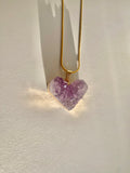 Natural Amethyst Cluster Pendant Necklace