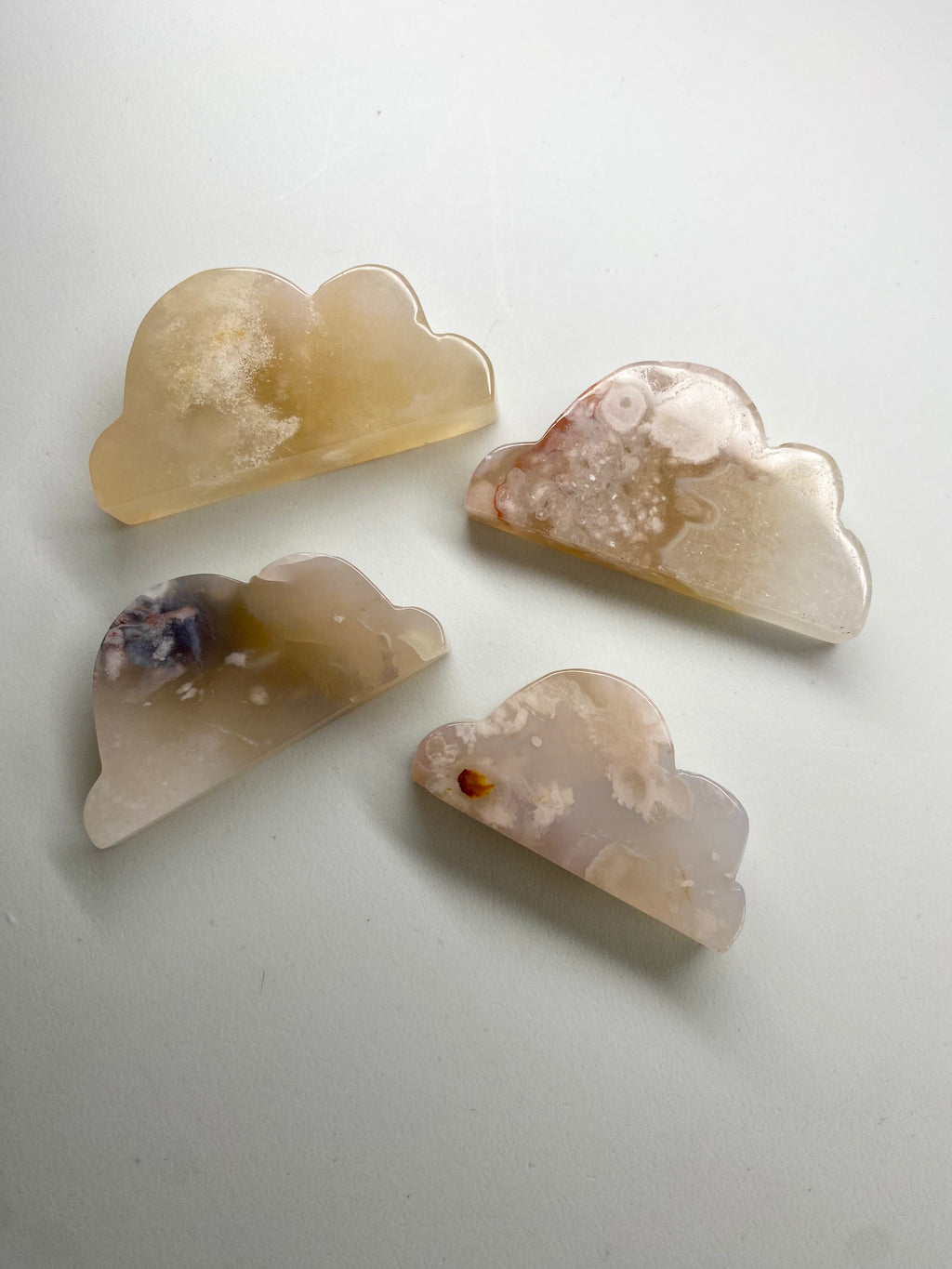 Carved Flower Agate Clouds