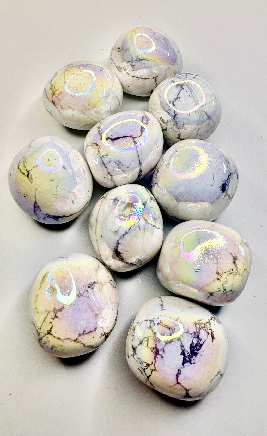 Aura Coated Howlite Tumbles