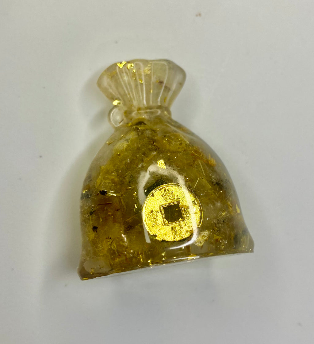 Lucky Resin Money Bags