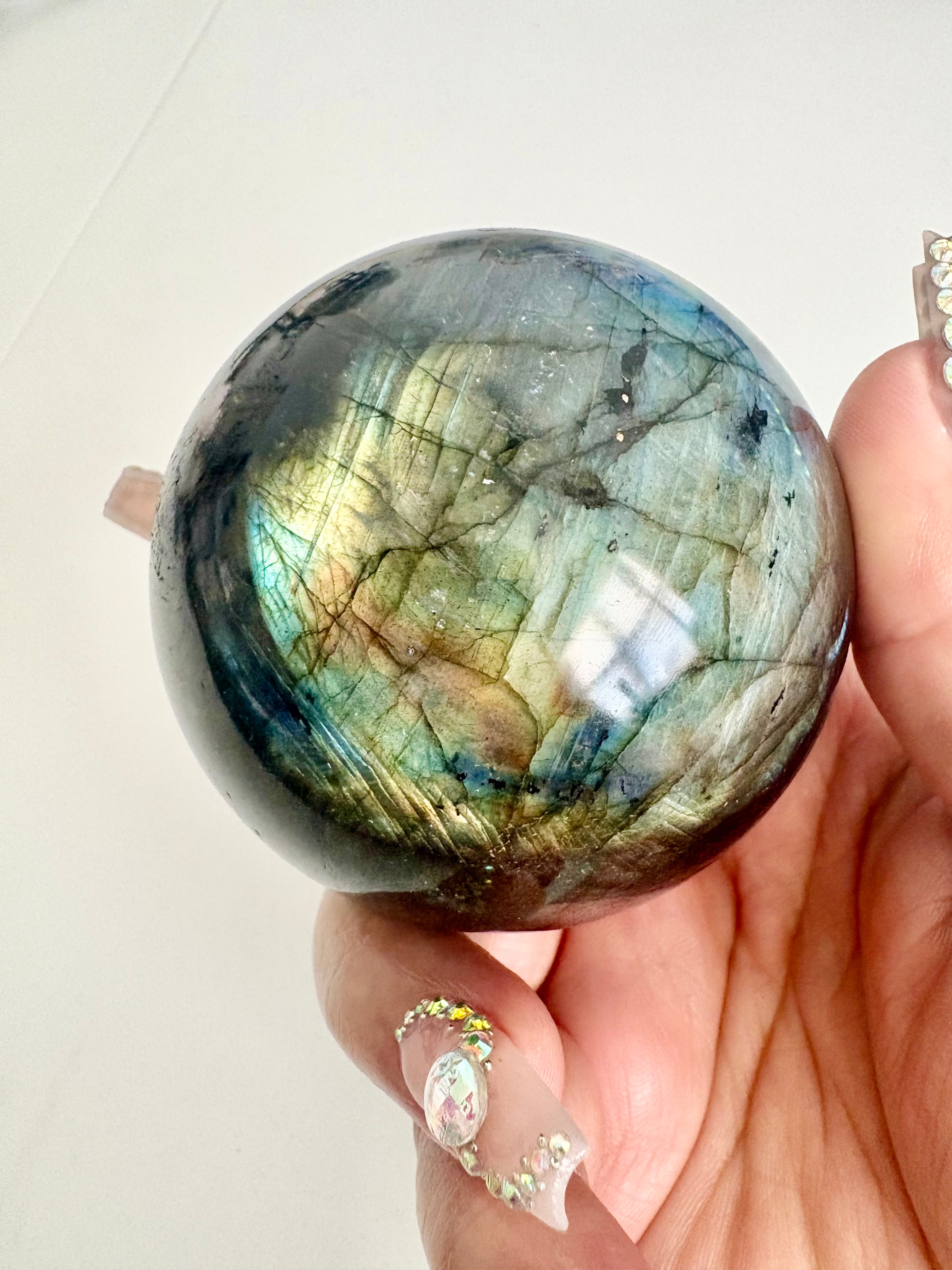 Flashy Labradorite Sphere