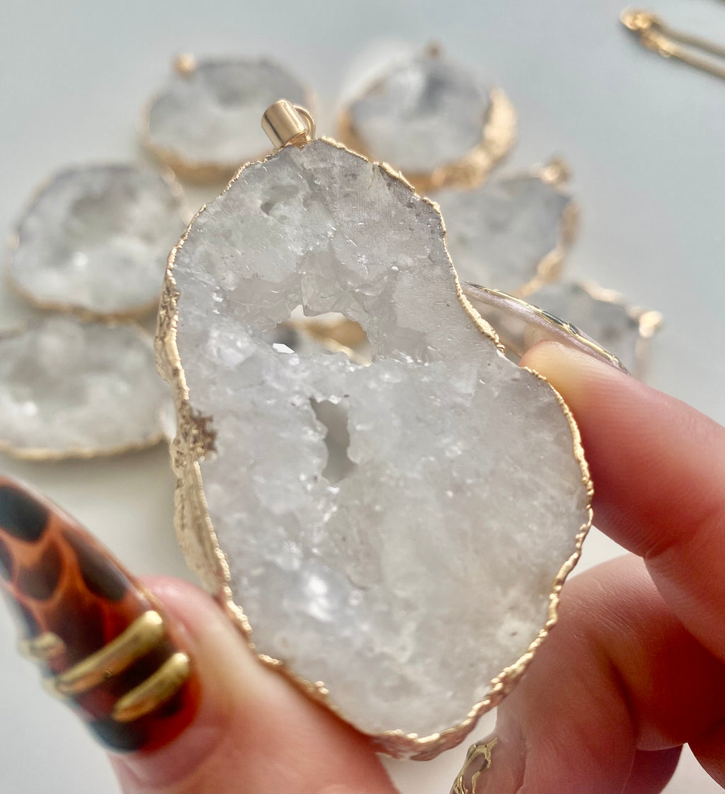 Natural Sliced Agate Pendant