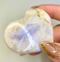 Carved Moonstone Heart
