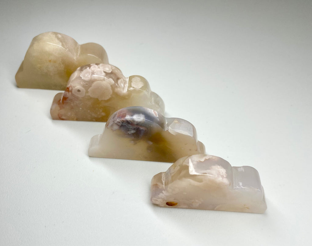 Carved Flower Agate Clouds