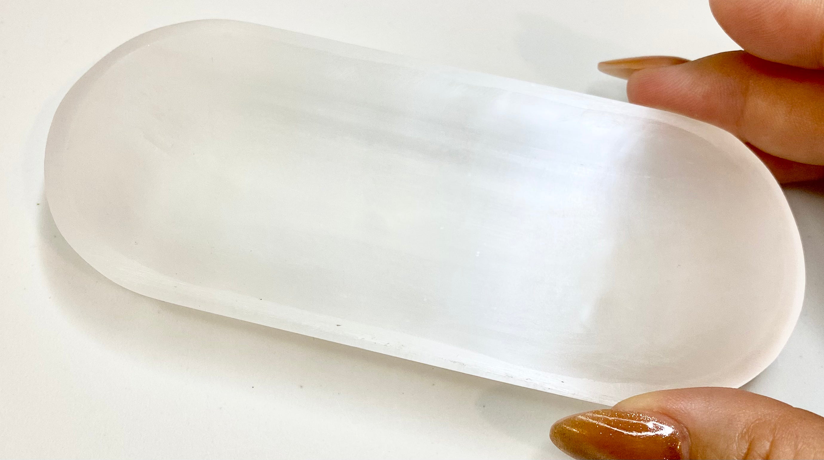 Carved Selenite Tray