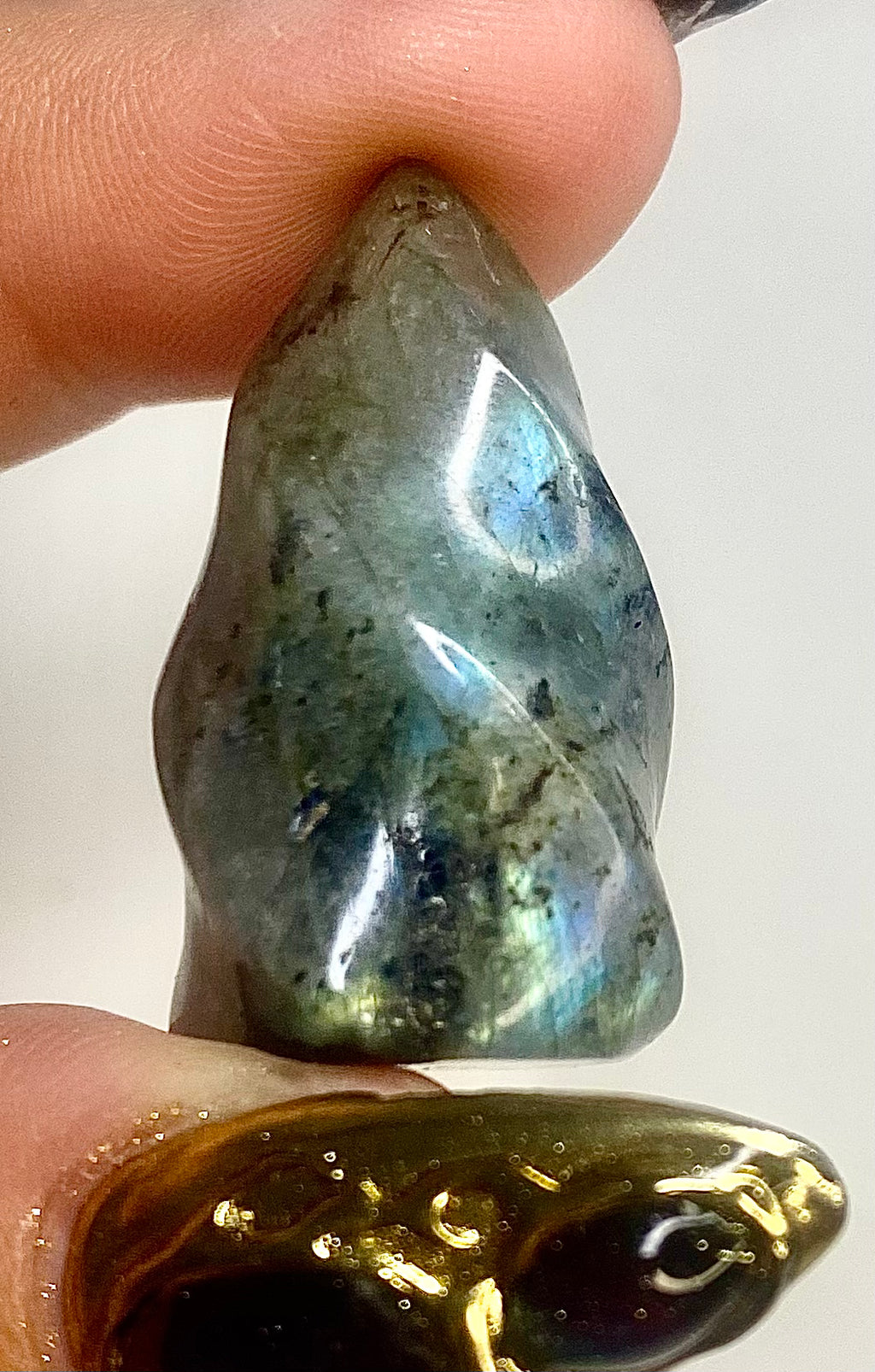 Mini Carved Labradorite Flame