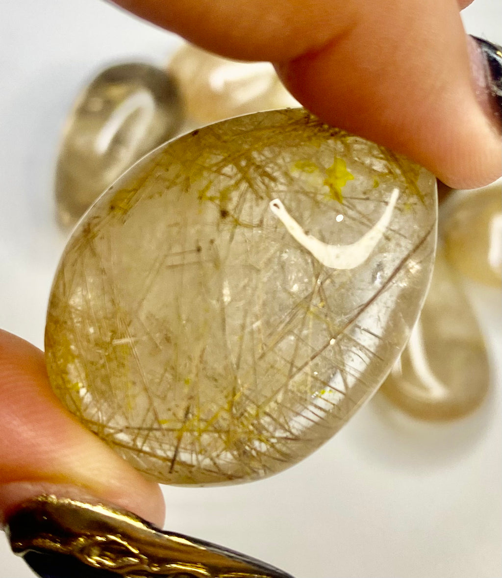 Golden Rutile Quartz Tumble